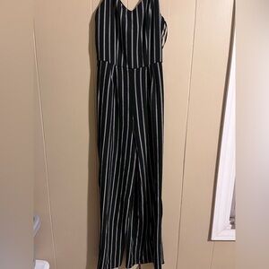 Striped Black and White Jumpsuit